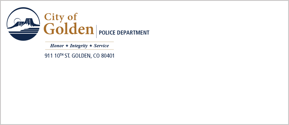 #10 Envelopes - City of Golden Police Department