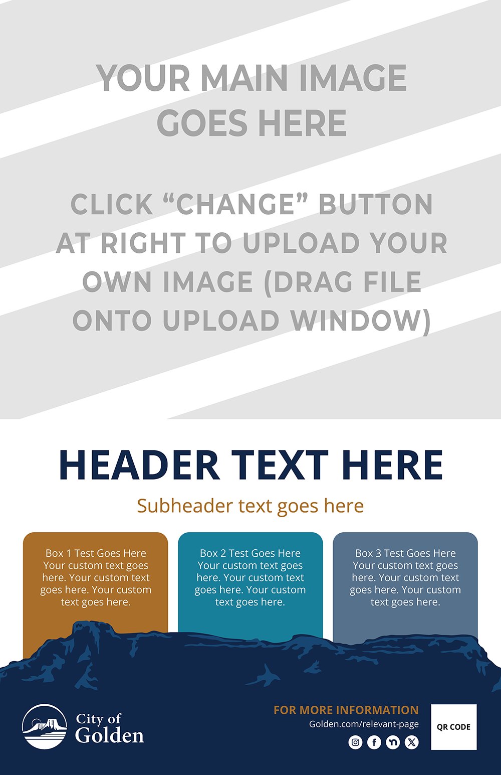 Customizable Poster 11" x 17" - Style 1