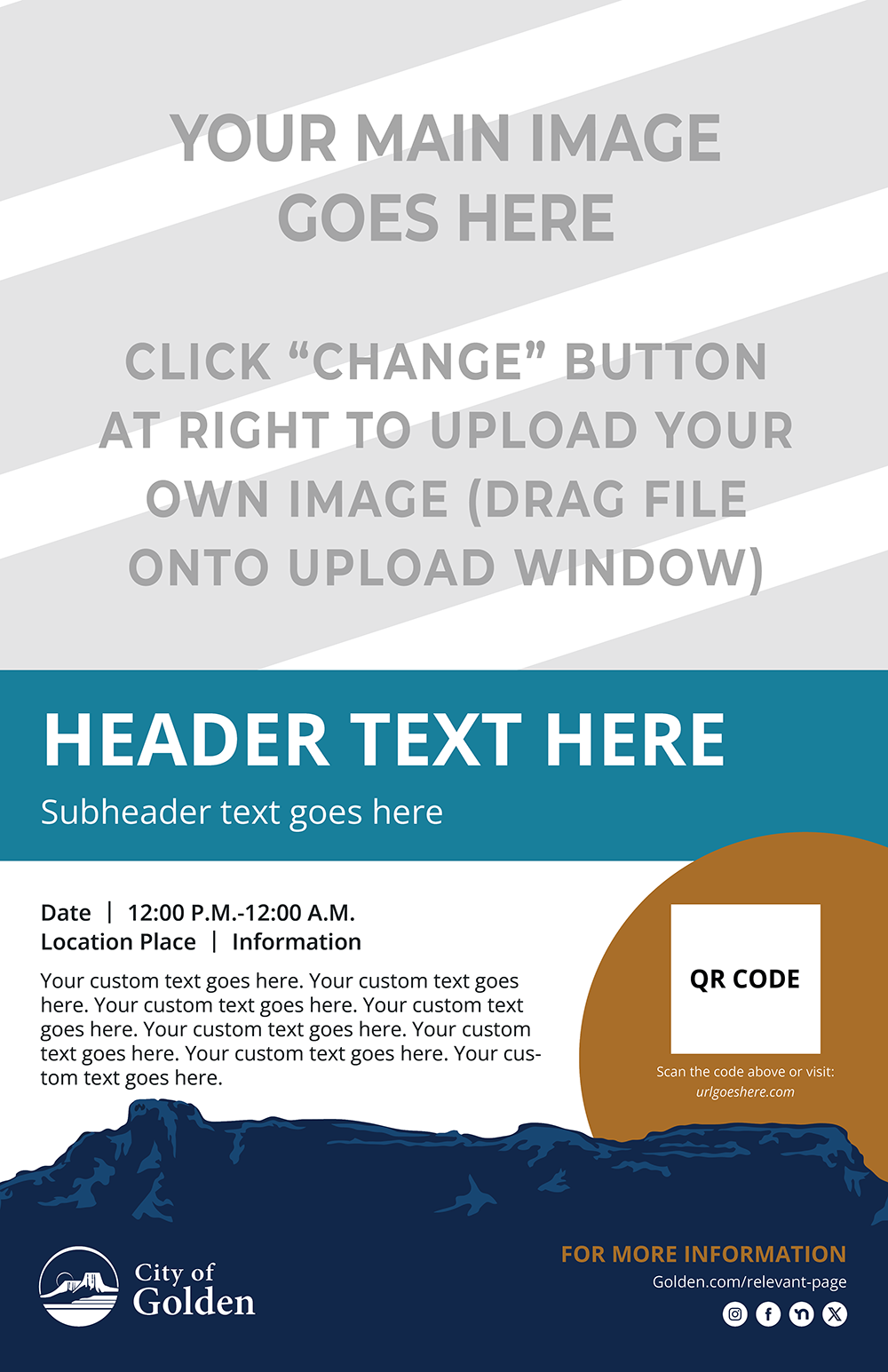 Customizable Poster 11" x 17" - Style 2