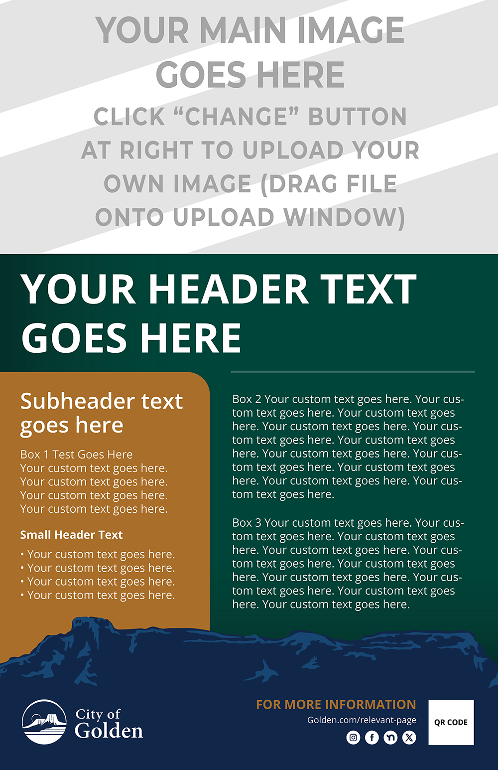 Customizable Poster 11" x 17" - Style 3