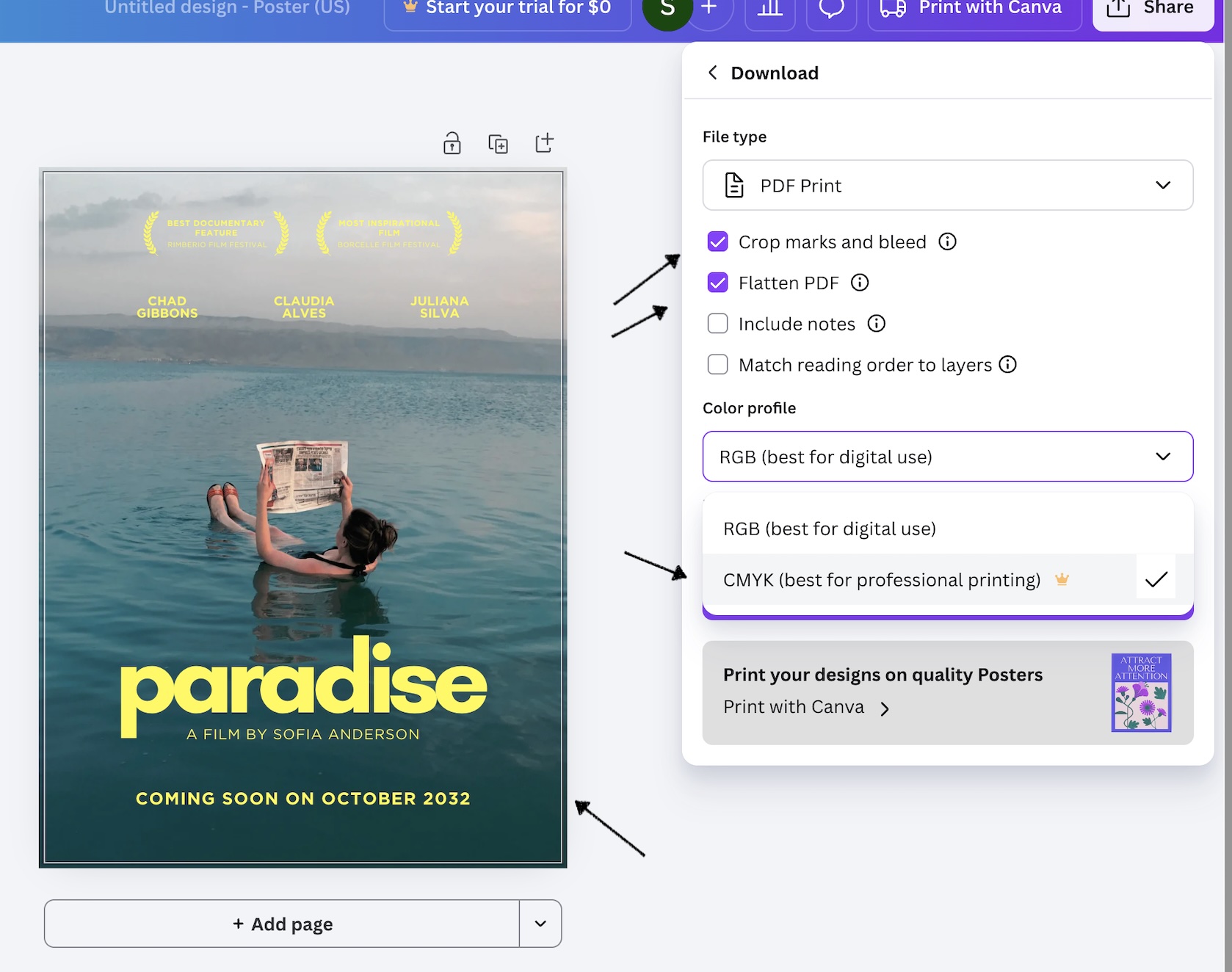 Canva Download for Printing How to prepare a Canva project to download properly for professional printing.