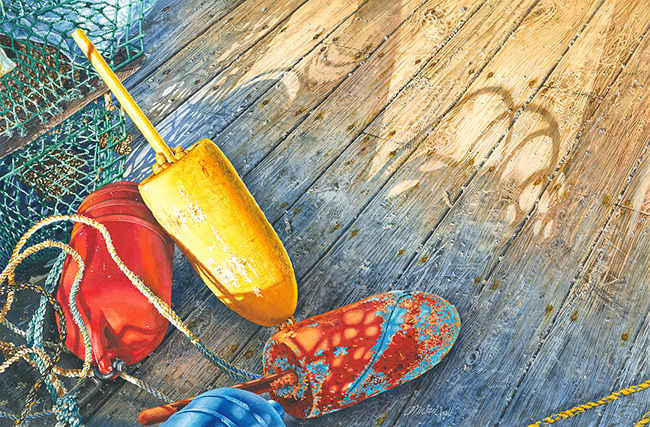Dancing Buoys watercolor print