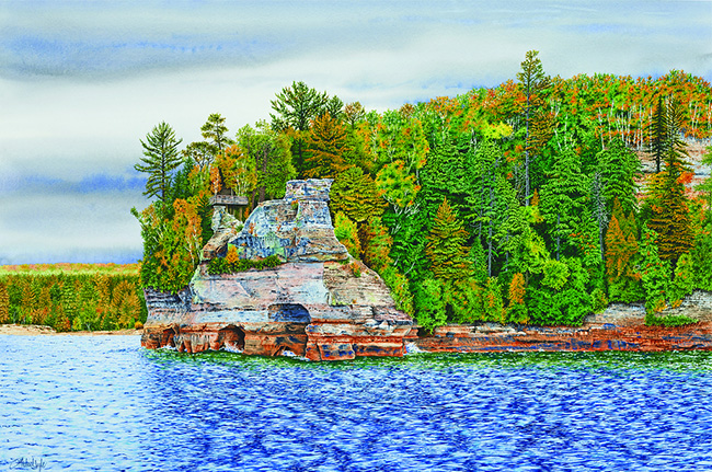 Miners Castle watercolor print