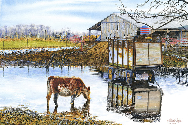 Reflections In Spring watercolor print