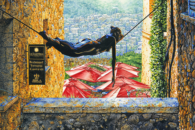 St Paul De Vence watercolor print