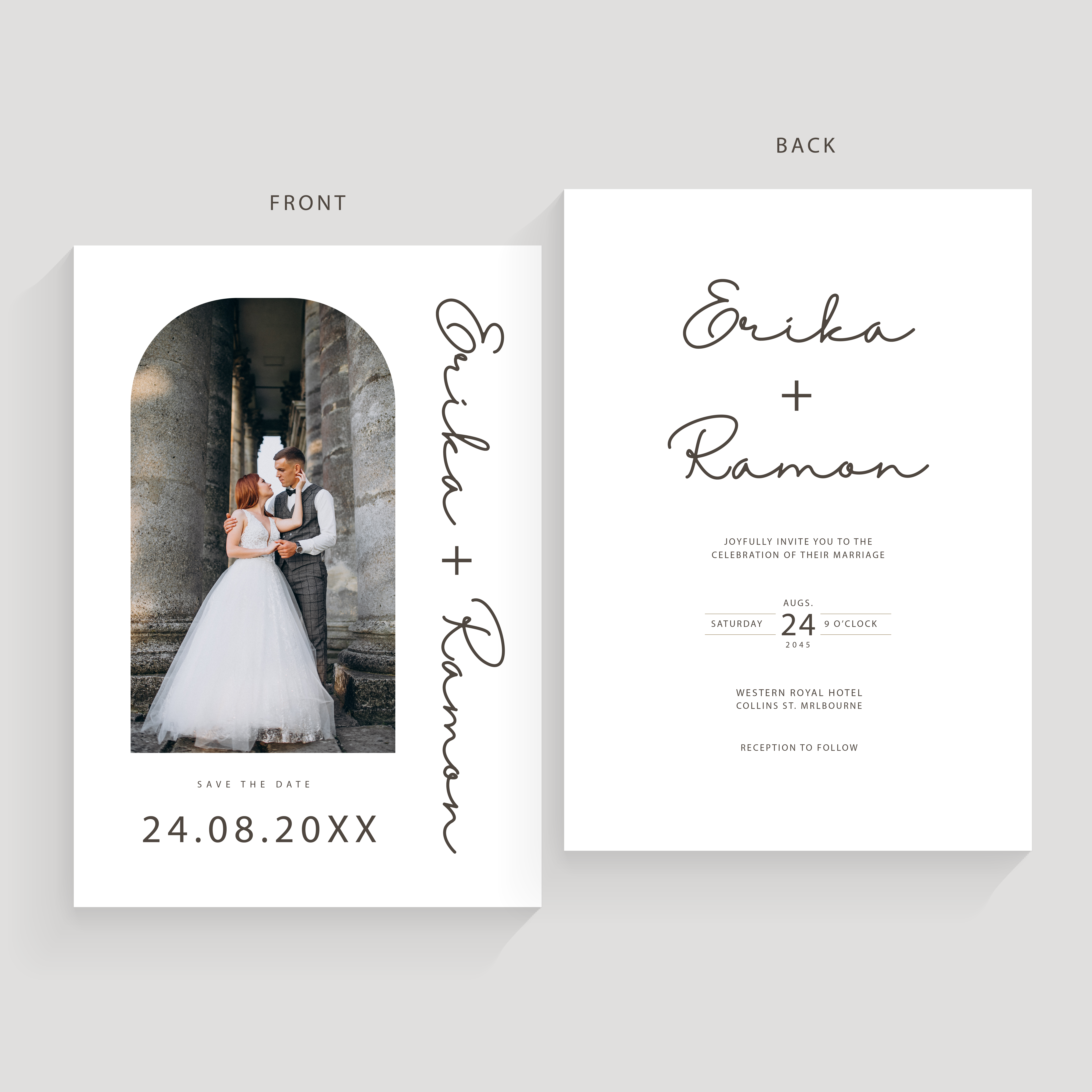 Wedding Announcements Front and Back