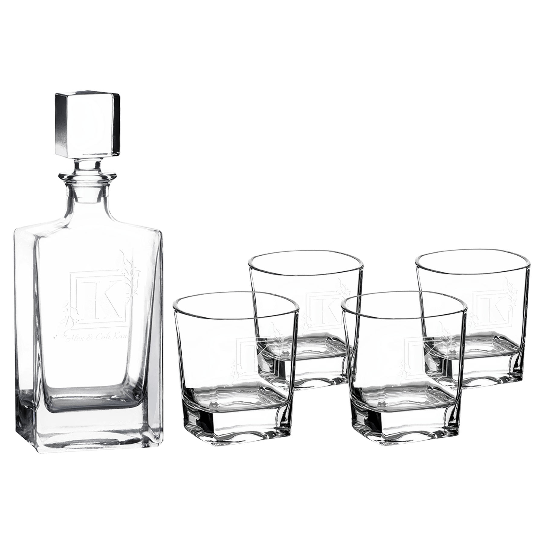 Whiskey - Rectangle Decanter Set Whiskey - Rectangle Decanter Set