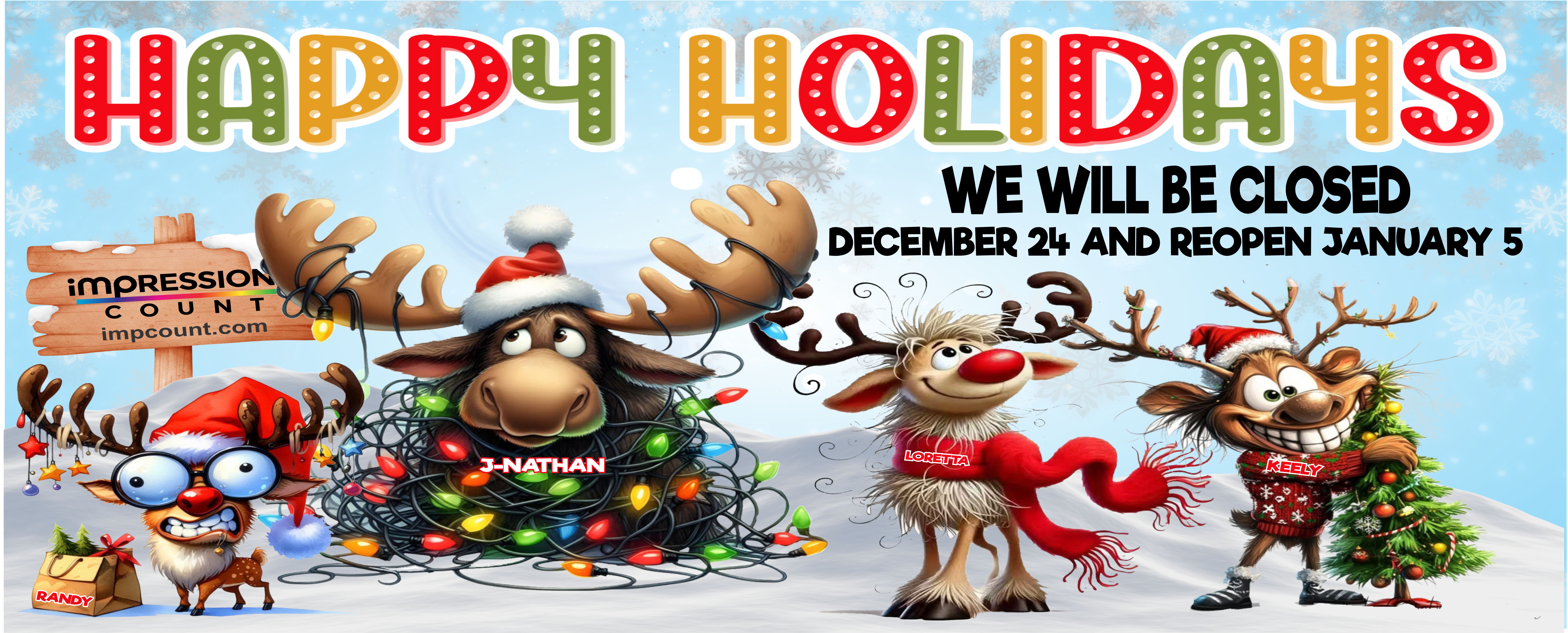 Happy Holidays from Impressions Count