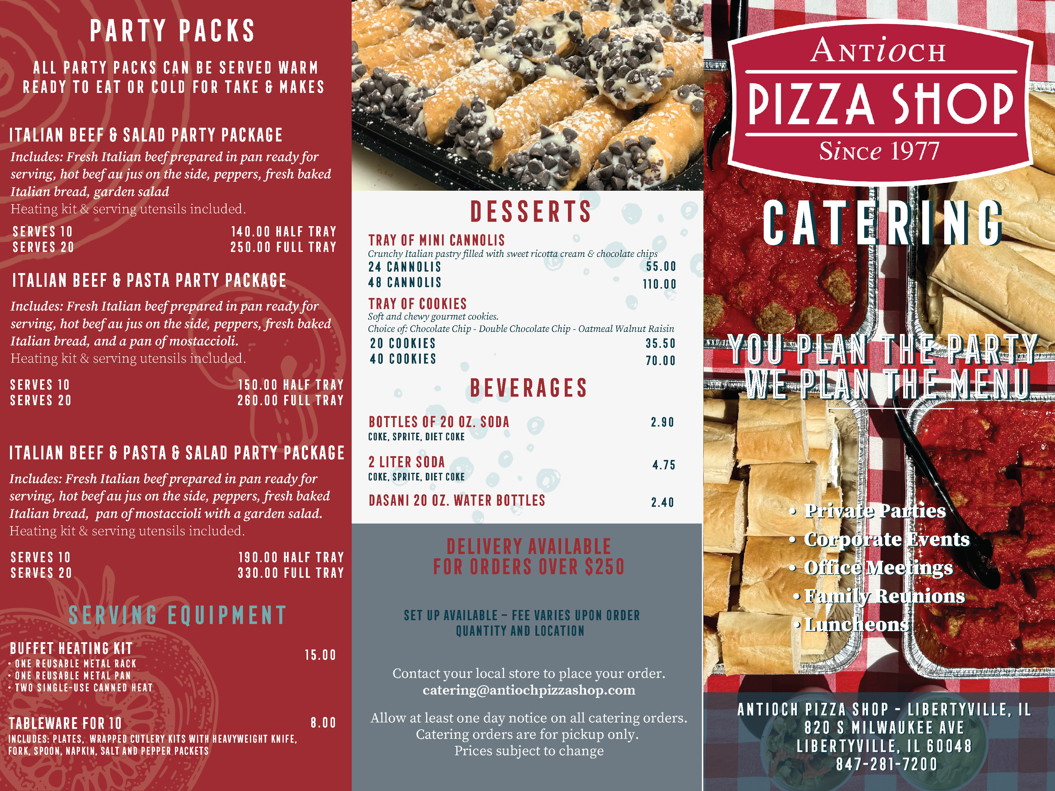 Libertyville Catering Menu