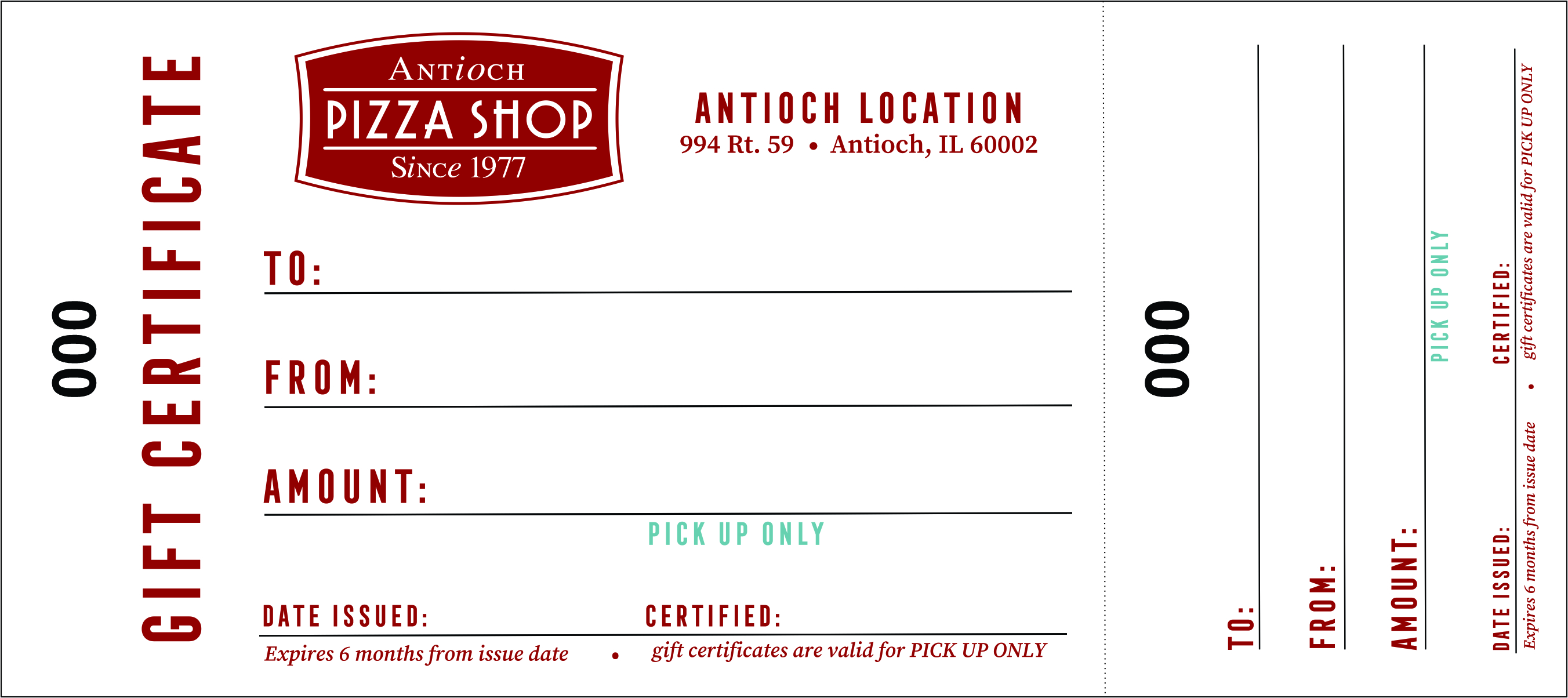 Gift Certificates