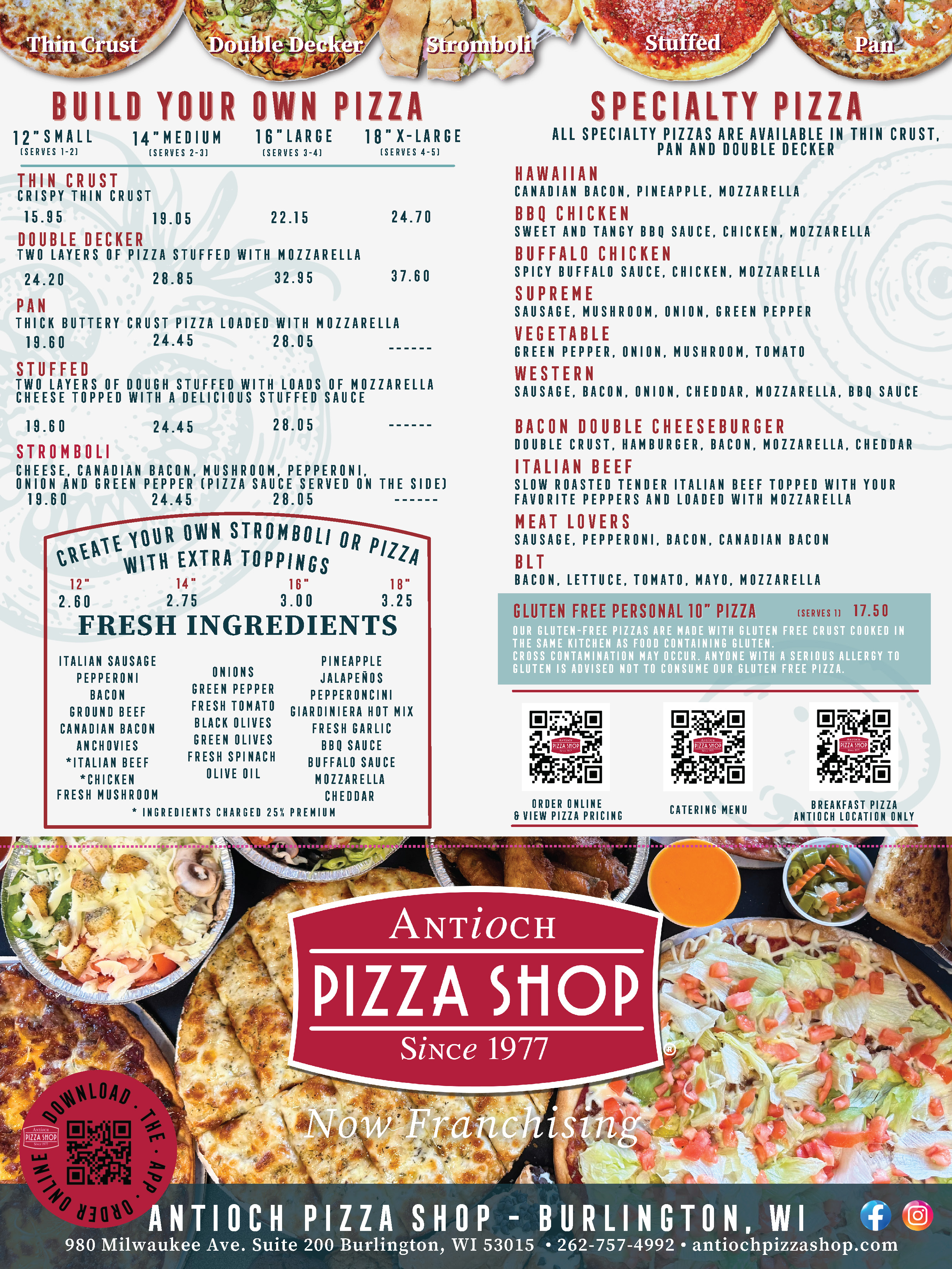 Burlington Menu