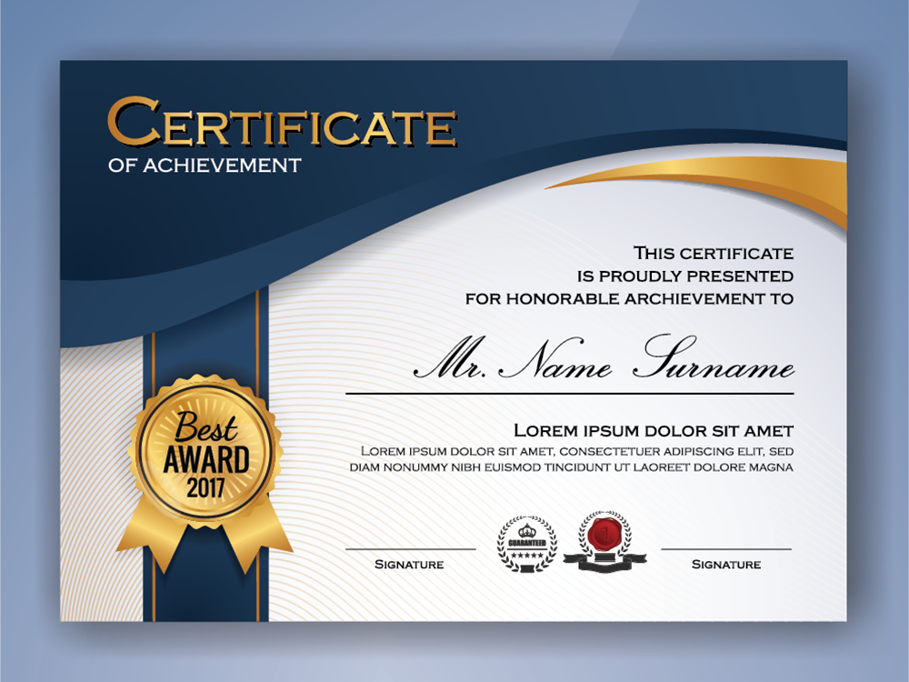 Image of Certificate of Achievment 