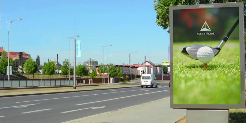 Polystyrene Sign in an outdoor Sandwich Board Case