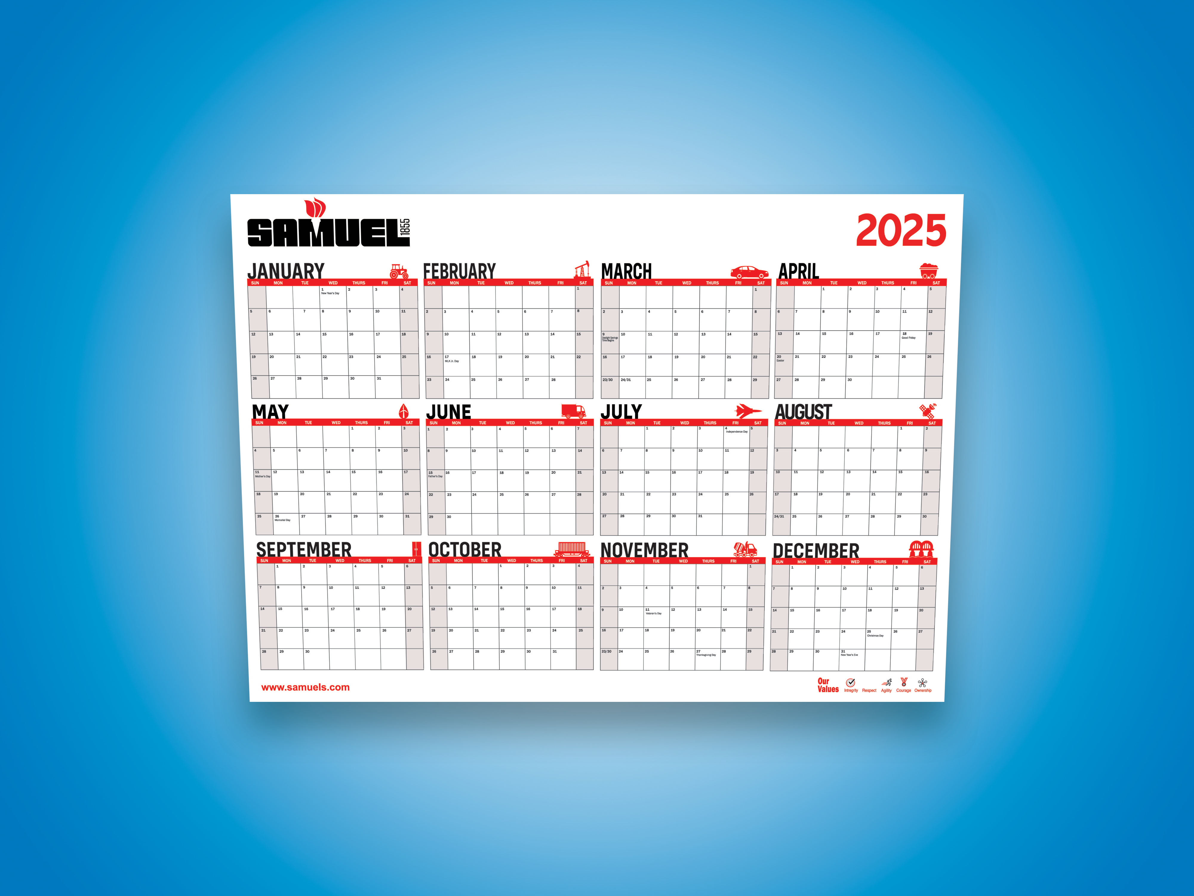 Large Format Wall Calendar