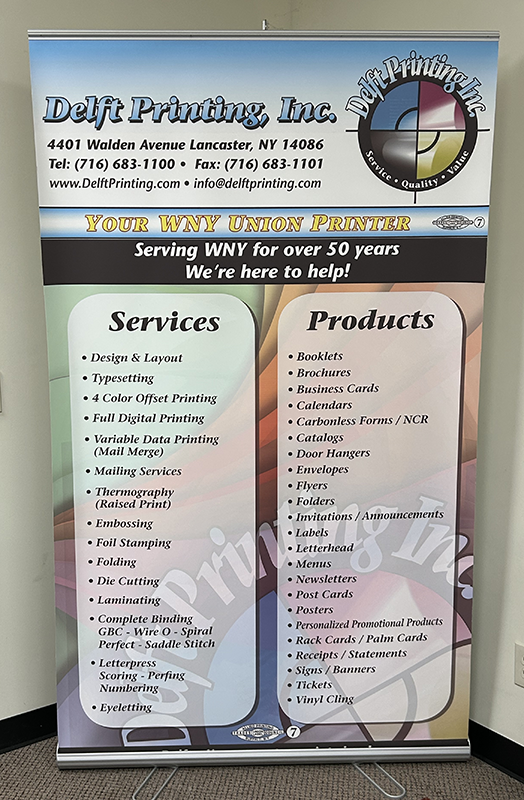Delft Full Color Vinyl Popup Banner