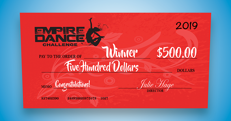 Large format full color Awards Checks on foamcore