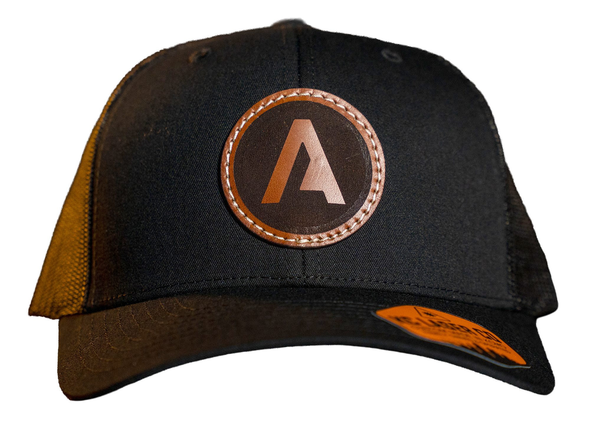 Leather Patch Hat / Black