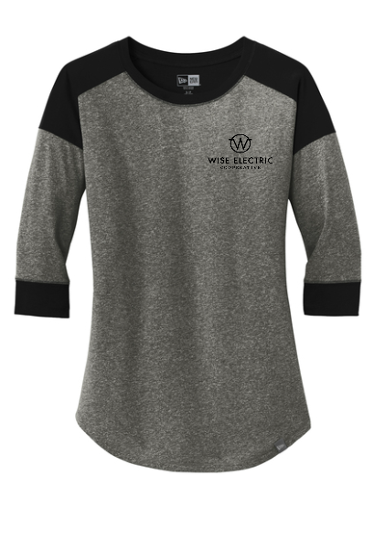 Ladies New Era Heritage Blend 3/4-Sleeve Baseball Raglan Tee