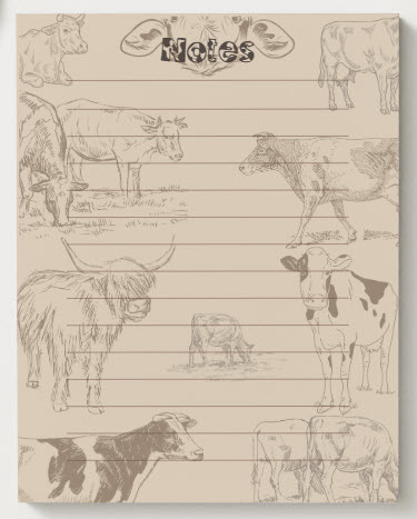 Notepads - Chocolate Milk 25 sheets per pad