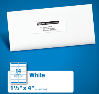 1-1/3" x 4" Address
