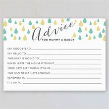 Baby Shower Advice Cards-Parents