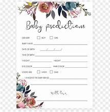 Baby Predictions Card