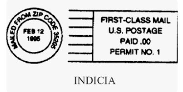 Postage - Bulk Indicia - Letter/Card