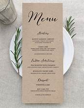 Menu- Wedding