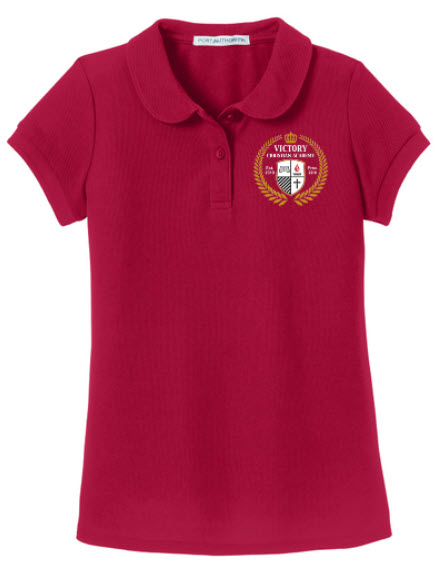 Girls Cotton Peter Pan Collar Polo